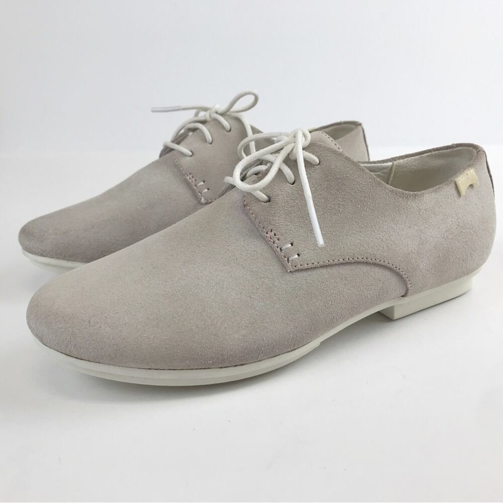 Camper Tabi Suede Waxed Leather Lace-Up Oxford Retro Loafers Size EU 36 US 6